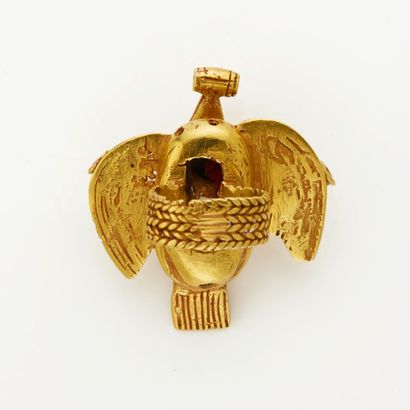 Bague zoomorphe en or 14K (585), Akan, Ghana,
Ornée...