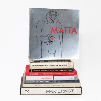 Lot comprenant 9 livres dont : 
- Matta,...