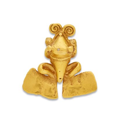Pendentif zoomorphe en or 18K (750), Culture...