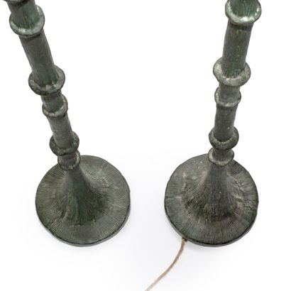 Diego GIACOMETTI (1902-1985)
Paire de lampadaires...