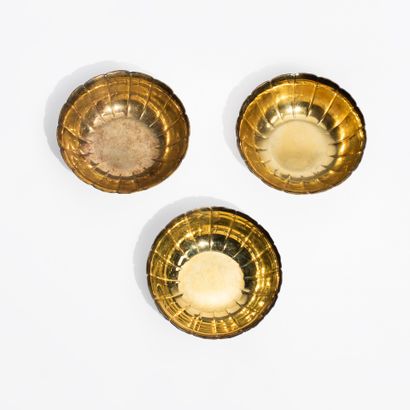 PUIFORCAT
Trois coupes en vermeil (800)
De...