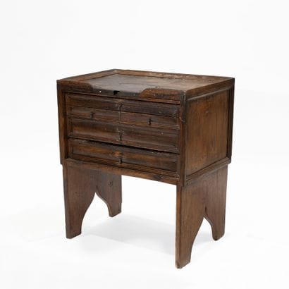 Meuble d'atelier de peintre en bois fruitier,...