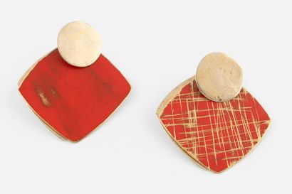 Catherine LE GAL (née en 1966)
Paire de pendants...