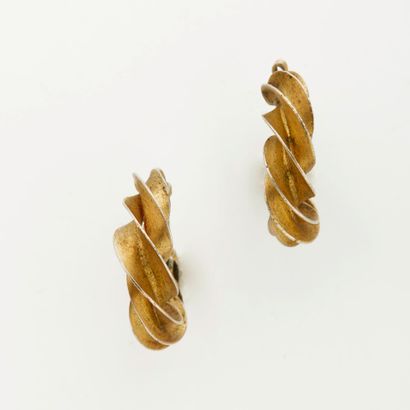 Deux ornements d'oreilles en métal
De forme...