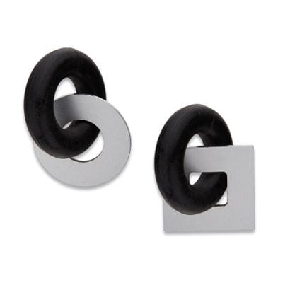 Paire de pendants d'oreilles en caoutchouc...