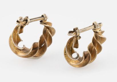 Deux ornements d'oreilles en métal
De forme...