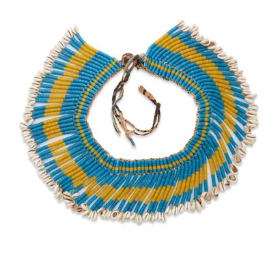 Grande ceinture en perles de couleurs et...