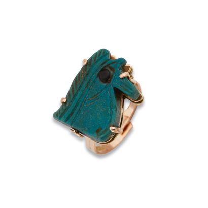 Bague en or 9K (375) et céramique
La monture...