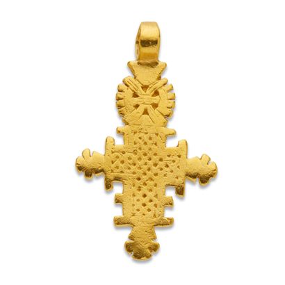 Pendentif copte en or, Falasha, Ethiopie,...