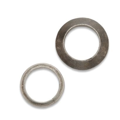 Deux bagues en argent (800), 
TDD : 52 /...
