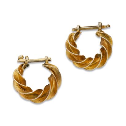 Deux ornements d'oreilles en métal
De forme...