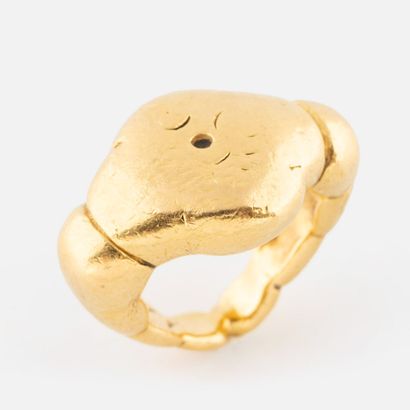 Bague en or 18K, 
TDD : 42.5, Poids brut...