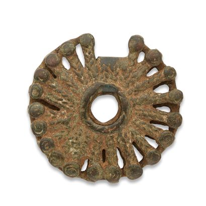 Pendentif en bronze, Dogon, Mali, 
Diamètre...
