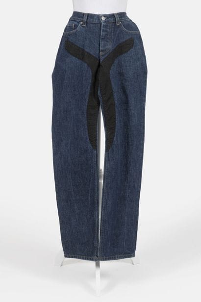 HELMUT LANG
Raw blue cotton twill jeans with...