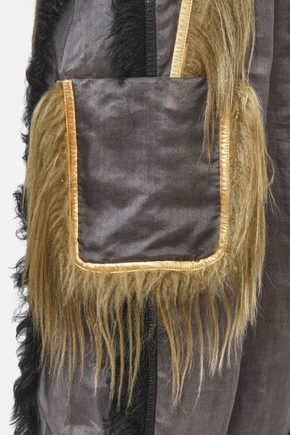 PRADA
Gray organza and fur dress,
Embellished...