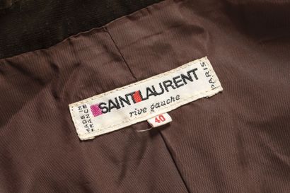SAINT LAURENT Rive Gauche 
Chocolate-colored...