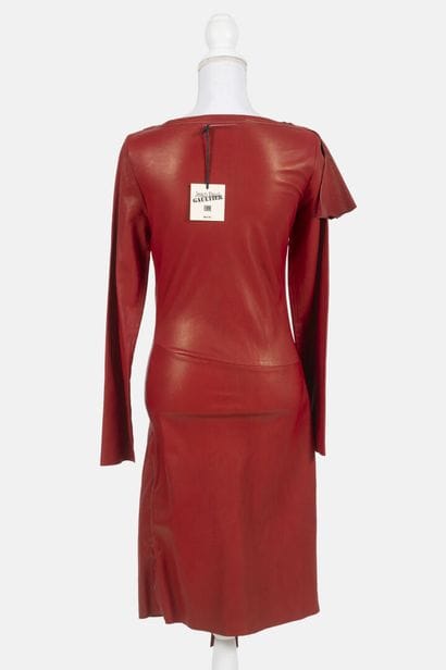JEAN PAUL GAULTIER
Mid-length draped burgundy...