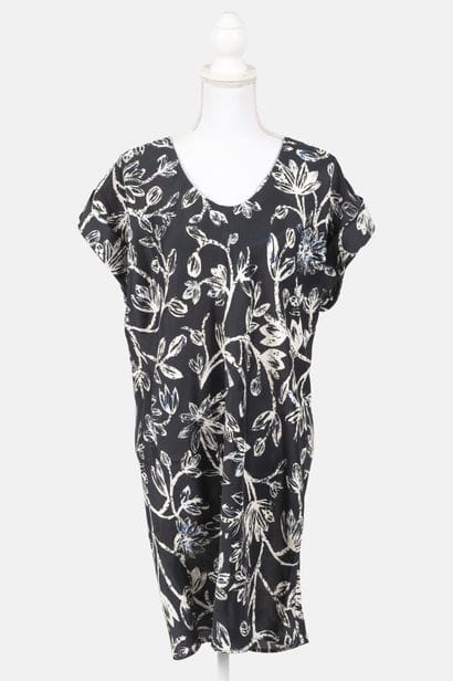 BALENCIAGA 
Black polyester midi dress with...