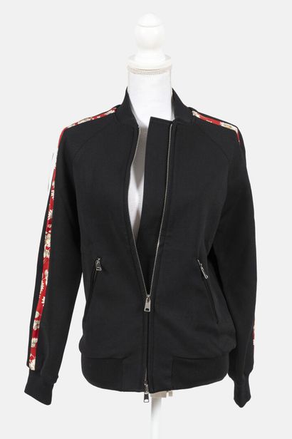 MCQUEEN
Black viscose and polyamide bomber...