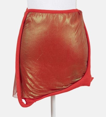 HELMUT LANG
Tight-fitting mini skirt in red...