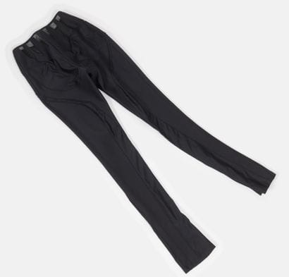MUGLER
Black tapered pants with synthetic...