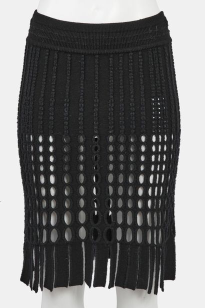 AZZEDINE ALAIA
Skirt in a black wool blend...