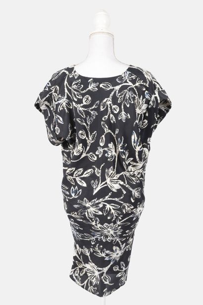 BALENCIAGA 
Black polyester midi dress with...