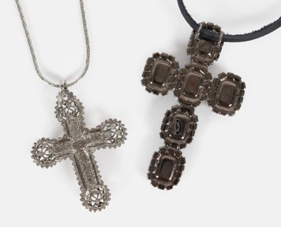 KENNETH JAY LANE
Two Latin cross pendants...