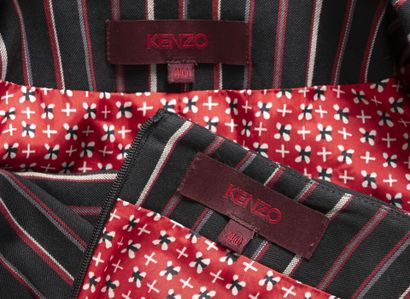 KENZO
Black-and-red striped wool jacket and...
