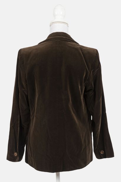 SAINT LAURENT Rive Gauche 
Chocolate-colored...