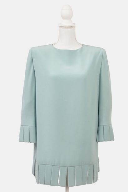 PIERRE CARDIN
Seafoam green wool tunic with...