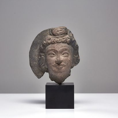 TÊTE DE BOUDDHA, ART-GRÉCO-BOUDDHIQUE, GANDHARA,...