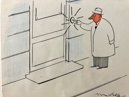 HENRI MOREZ (1922-2017) 
Club des timides...