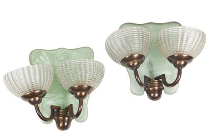 PIER LUIGI COLLI (XX SIÈCLE)
Paire d'appliques...