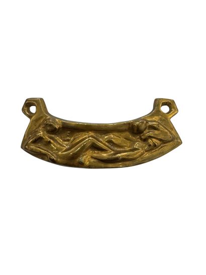 LARGE GOLD-GLAZED EARTHENWARE PENDANT 
Large...