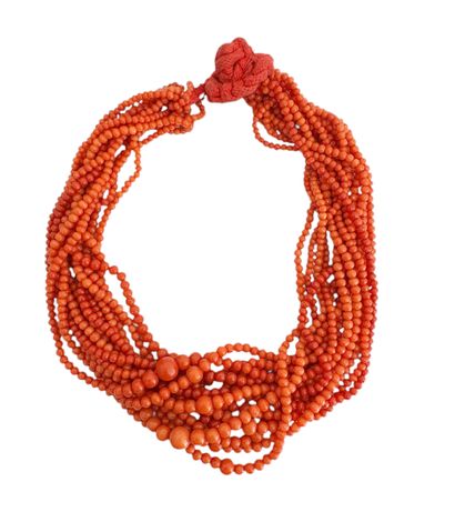 IMPORTANT CORAL NECKLACE 
Important coral...