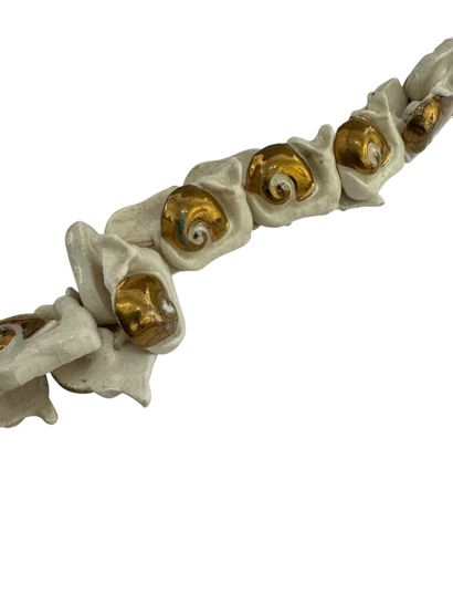 SNAILS EARTHENWARE BRACELET 
White and gold...