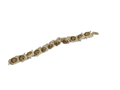 SNAILS EARTHENWARE BRACELET 
White and gold...