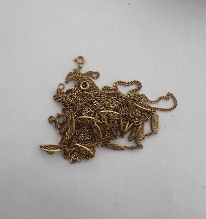 LOT DE CHAINES EN OR 18K 
Lot de chaines...