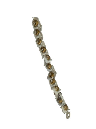SNAILS EARTHENWARE BRACELET 
White and gold...