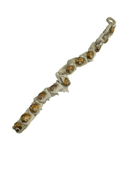 SNAILS EARTHENWARE BRACELET 
White and gold...