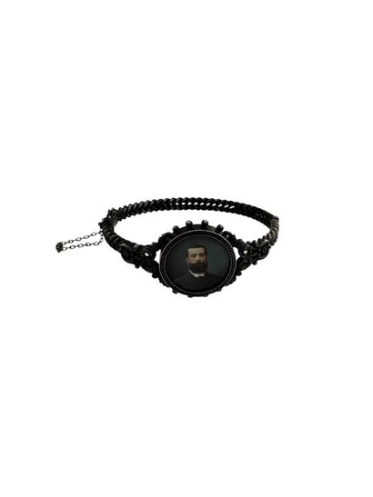 19TH CENTURY 
Rigid silver bracelet with...