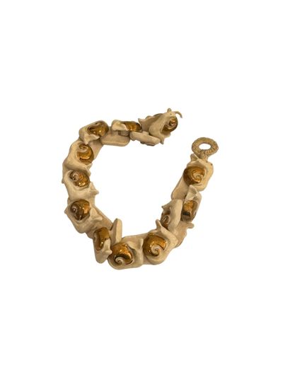 SNAILS EARTHENWARE BRACELET 
White and gold...