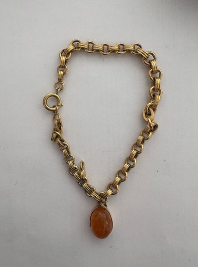 18 K YELLOW GOLD BRACELET 
Pendant bracelet...