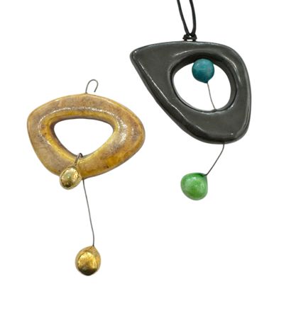 ACCOLAY 
Sand-glazed earthenware pendant...