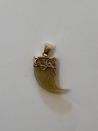 CLAW PENDANT SET IN YELLOW GOLD 
18k (750...
