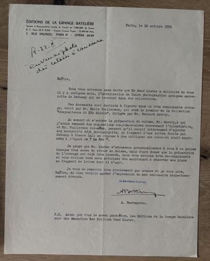 BOSTSARRON (A.). Secrétaire général des Éditions...