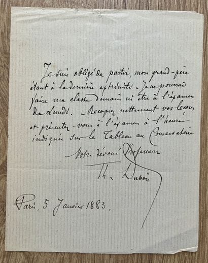 DUBOIS (Théodore) (1837-1924), compositeur,...