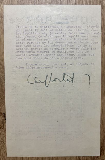 CORTOT (Alfred) (1877-1962). Pianiste franco-suisse,...