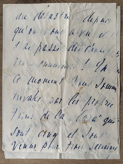 LANSKOY (Alex). Épouse du peintre d'origine...
